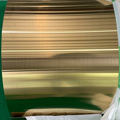 Ti Gold PVD 3mm Stainless Steel Strip 201 304 Hairline Surface